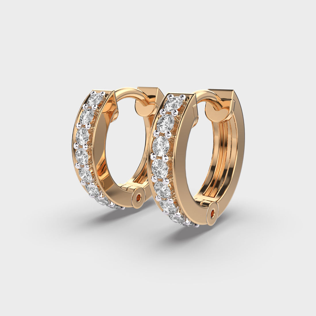 Elegance Diamond Ear Piercing Hoops