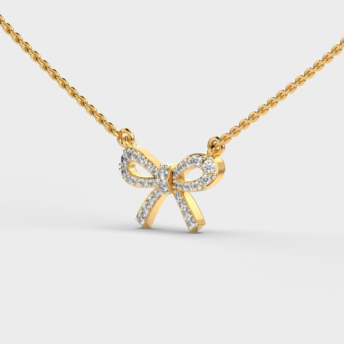 Bow Tie Diamond Pendant